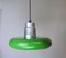 Mid-Century Modern Space Age Green Metal Atomic Hanging Lamp, 1960s 1