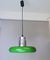 Mid-Century Modern Space Age Green Metal Atomic Hanging Lamp, 1960s, Image 3