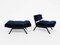Panchetto Reclining Armchair with Stool by Rito Valla for Ipe, Italy, 1960s, Set of 2 4