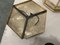 Hexagonal Brass Glass Sconces, 1980s, Set of 2, Image 2