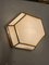 Hexagonal Brass Glass Sconces, 1980s, Set of 2 7