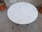 Runder Esstisch aus Eisen & Messing mit weißer Carrara Marmorplatte, 1950er 3