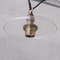 Mid-Century Pendant Light with Circular Clear Glass Shade, Image 4