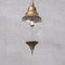 Lámpara colgante francesa Mid-Century de latón y vidrio, Imagen 3