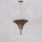 Lámpara colgante francesa Mid-Century de latón y vidrio, Imagen 4