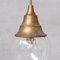Lámpara colgante francesa Mid-Century de latón y vidrio, Imagen 8