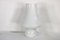 Lampada da tavolo grande a forma di fungo in vetro di Murano bianco di De Majo, anni '60, Immagine 4