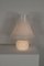 Lámpara de mesa hongo grande de cristal de Murano blanco de De Majo, años 60, Imagen 2