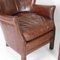 Small Vintage Leather Club Armchairs, Set of 2 3