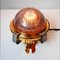 Small Brass and Striated Glass Wall Lamp, 1950s, Image 4