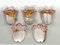 Sconces in Pink and White Murano Glass from La Murrina, Italy, 1970s, Set of 5 1
