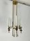 Mid-Century Brass and Opaline Glasses Chandelier from Arredoluce Monza, Italy, 1950s 10