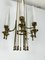 Mid-Century Brass and Opaline Glasses Chandelier from Arredoluce Monza, Italy, 1950s 3