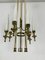 Mid-Century Brass and Opaline Glasses Chandelier from Arredoluce Monza, Italy, 1950s 11