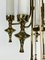 Lámpara de araña Mid-Century de latón y vidrios opalinos de Arredoluce Monza, Italia, años 50, Imagen 5