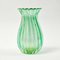 Gerippte Mid-Century Vase aus Muranoglas, Archimede Seguso zugeschrieben für Seguso Vetri d'Arte, Italien, 1950er 1