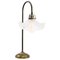 French Art Deco Brass & Glass Table Light, Image 4
