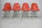 Chaises Orange par Ray and Charles Eames pour Herman Miller Edition, 1960s, Set de 4 1