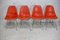 Orange Chairs by Ray and Charles Eames for Herman Miller Edition, 1960s, Set of 4, Image 25