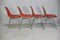 Orange Chairs by Ray and Charles Eames for Herman Miller Edition, 1960s, Set of 4 20