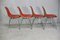 Orange Chairs by Ray and Charles Eames for Herman Miller Edition, 1960s, Set of 4, Image 20