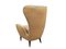 Teal & Brown Fabric High Back Armchair by E. Sala & G. Madini for Fratelli Galimberti, 1950s 10