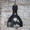 Vintage Industrial Black Enamel & Brass Pendants Light, 1950s, Image 4