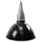 Lámpara colgante industrial vintage de esmalte negro, Imagen 1