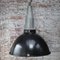 Lámpara colgante industrial vintage de esmalte negro, Imagen 4