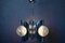 Modernist Space Age Glass and Chromed Metal Ceiling Light, 1960s, Image 3