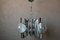 Modernist Space Age Glass and Chromed Metal Ceiling Light, 1960s, Image 2