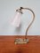 Art Deco Desk Lamp in Bronze and Satin Glass from Muller Frères, 1920s 1