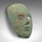 Kleine antike dekorative Maske aus verwitterter Bronze, 1800er 1