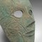 Kleine antike dekorative Maske aus verwitterter Bronze, 1800er 7