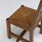 Brutalist Chairs with Rush Seats, Set of 6, Image 2