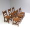 Brutalist Chairs with Rush Seats, Set of 6, Image 10