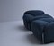 Blue Pop Lounge Chair and Ottoman by Antonio Citterio and Paola Nava for Vibieffe, 1970s, Set of 2 7