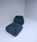 Blue Pop Lounge Chair and Ottoman by Antonio Citterio and Paola Nava for Vibieffe, 1970s, Set of 2 3
