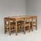 Wood Dining Table and Chairs attributed to Ilmar Tapiovaara for Laukaan Puu, Set of 6 17