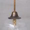 Lámpara colgante francesa Mid-Century de latón y vidrio claro, Imagen 5