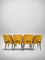 Mid-Century Lollipop Stühle mit gelb kariertem Bezug von Oswald Haerdtl, 4 . Set 3