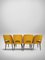 Sedie Lollipop Mid-Century con rivestimento a scacchi giallo di Oswald Haerdtl, set di 4, Immagine 3