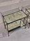 Neoclassical Brass and Oxidized Mirror Side Tables, Set of 2 4