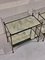 Neoclassical Brass and Oxidized Mirror Side Tables, Set of 2, Image 4