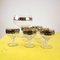 Coppe da gelato vintage in cristallo con incisioni in argento, anni '60, Immagine 1
