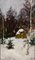 Boris Mikhailovich Lavrenko, Haystack in the Snow-Covered Forest, Oil Painting, 1972, Framed 2