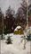 Boris Mikhailovich Lavrenko, Heuhaufen im verschneiten Wald, Ölgemälde, 1972, gerahmt 2