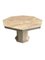 Mid-Century Octagonal Travertine Dining Table 1