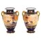 Taisho Period Hand Painted Noritake Porcelain Vases, 1920, Set of 2 1