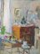 Home Studio, 1950s, Oil on Canvas, Framed 12